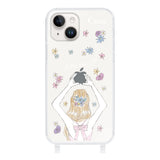 iPhone14ケース ストラップクリアケース バックショット ピンク
