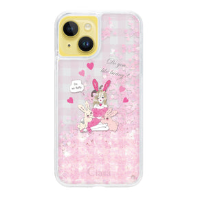 iPhoneケース グリッター オイルクリアケース バニーガール