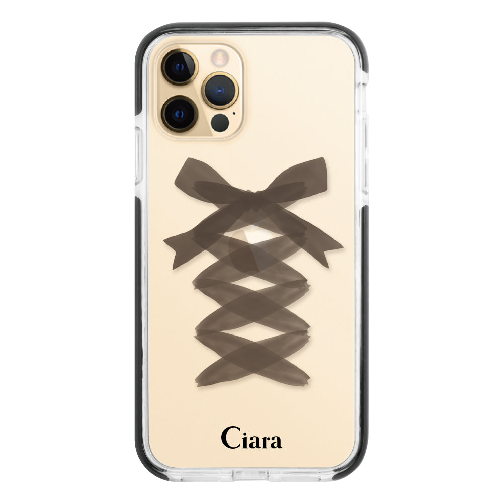 iPhoneケース】 クッションバンパー LACE UP RIBBON(レースアップ