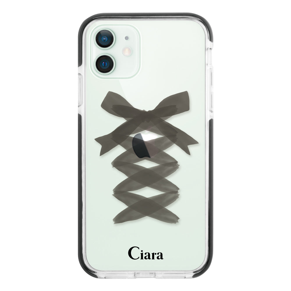 iPhoneケース】 クッションバンパー LACE UP RIBBON(レースアップ