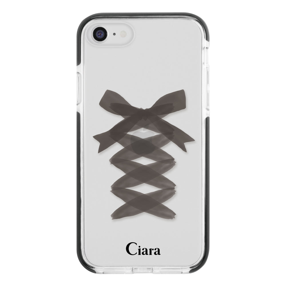 iPhoneケース】 クッションバンパー LACE UP RIBBON(レースアップ