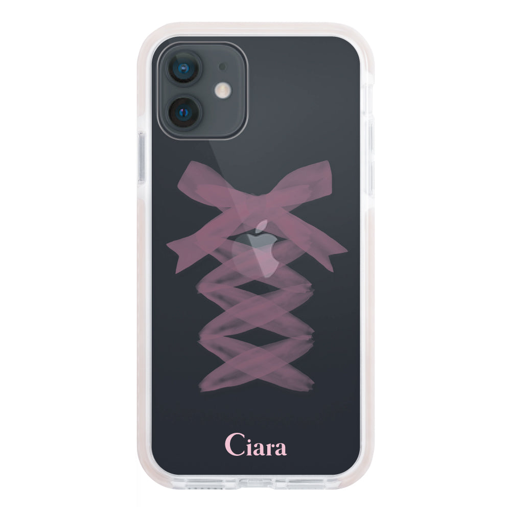 iPhoneケース】 クッションバンパー LACE UP RIBBON(レースアップ 