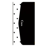 iPhone15ケース 手帳型カード収納レザーケース スウィートハート ブラック