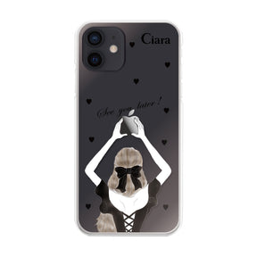 iPhoneXR ハイブリッド クリアケース ブラックバックショット クリア