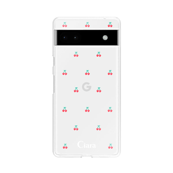 デコラージュ  スマホカバー  Campanula GooglePixel6aケース】 クリア LACE UP RIBBON(レースアップ