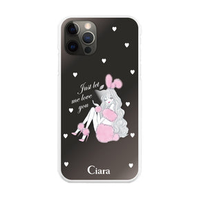 iPhoneX/XS ハイブリッド クリアケース ピンクバニー クリア