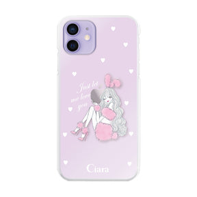 iPhone12/12Pro ハイブリッド クリアケース ピンクバニー ピンク