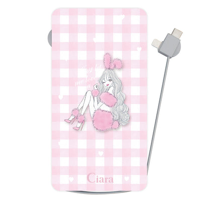 ワイヤレス充電器  モバイルバッテリー ピンクバニー