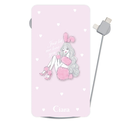 ワイヤレス充電器  モバイルバッテリー ピンクバニー
