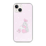iPhone14 ガラス 強化ガラスケース ピンクバニー ピンク
