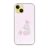 iPhone14Plus ガラス 強化ガラスケース ピンクバニー ピンク
