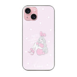 iPhone15 ガラス 強化ガラスケース ピンクバニー ピンク