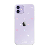 iPhone12/12Pro ハイブリッド クリアケース パステルハート パステル