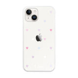 iPhone14 ハイブリッド クリアケース パステルハート パステル