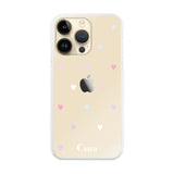 iPhone14Pro ハイブリッド クリアケース パステルハート パステル