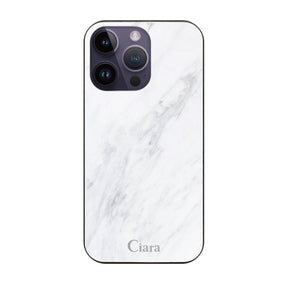 iPhone14ProMax ガラス 強化ガラスケース マーブル ホワイト