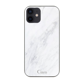 iPhoneXR ガラス 強化ガラスケース マーブル ホワイト