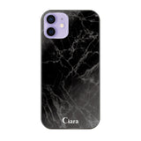 iPhone12/12Pro ガラス 強化ガラスケース マーブル ブラック