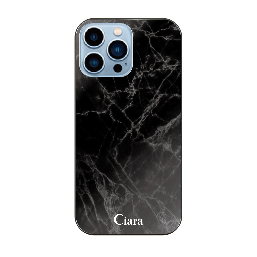 iPhoneケース 強化ガラスケース マーブル