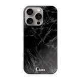 iPhone15Pro ガラス 強化ガラスケース マーブル ブラック