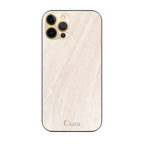 iPhone11Pro ガラス 強化ガラスケース マーブル ベージュ
