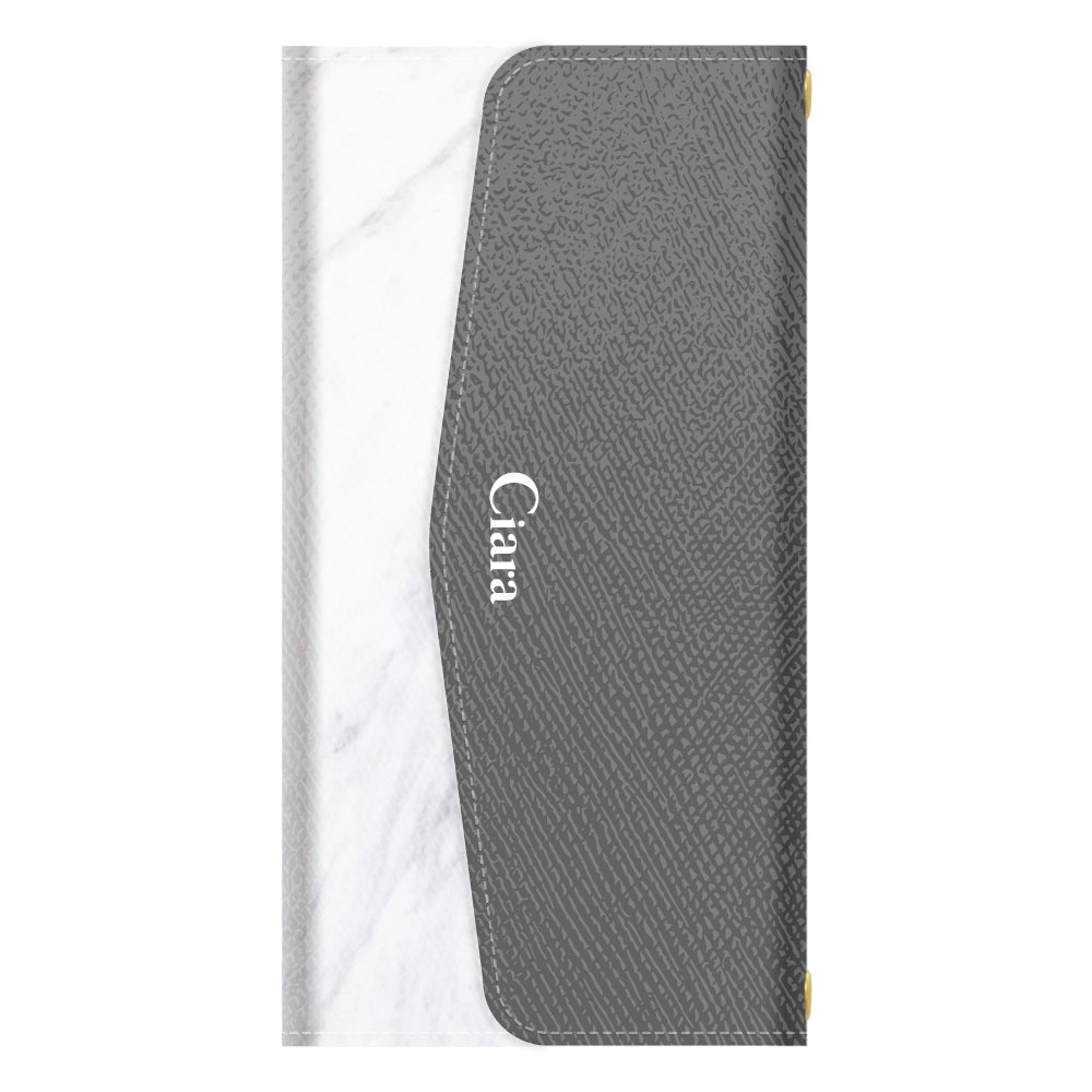 LiberoS10ケース  手帳型カード収納レザーケース マーブル