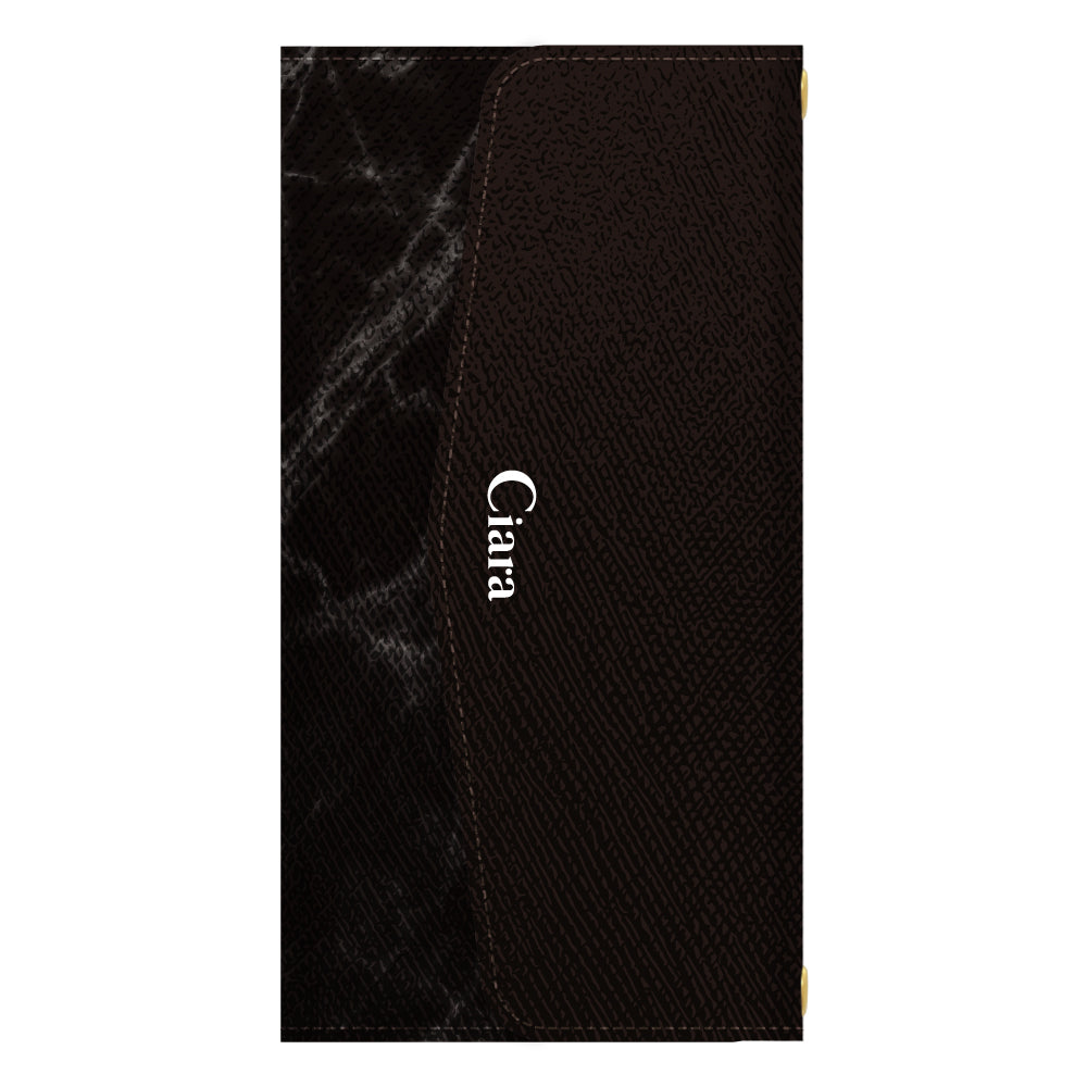 LGG7Oneケース  手帳型カード収納レザーケース マーブル