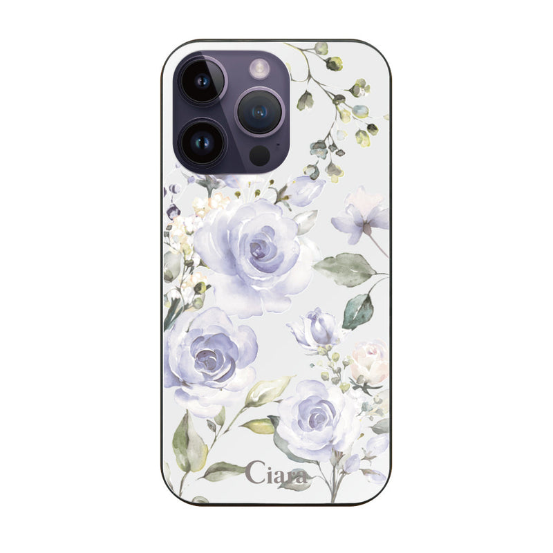 iPhoneケース ガラス 強化ガラスケース スプリンクルフラワー