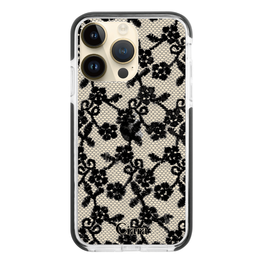 iPhoneケース】 クッションバンパー FABRIC SMALL FLOWER LACE(ファブリックスモールフラワーレース) | スマホケース /アクセサリーCiara(シアラ)