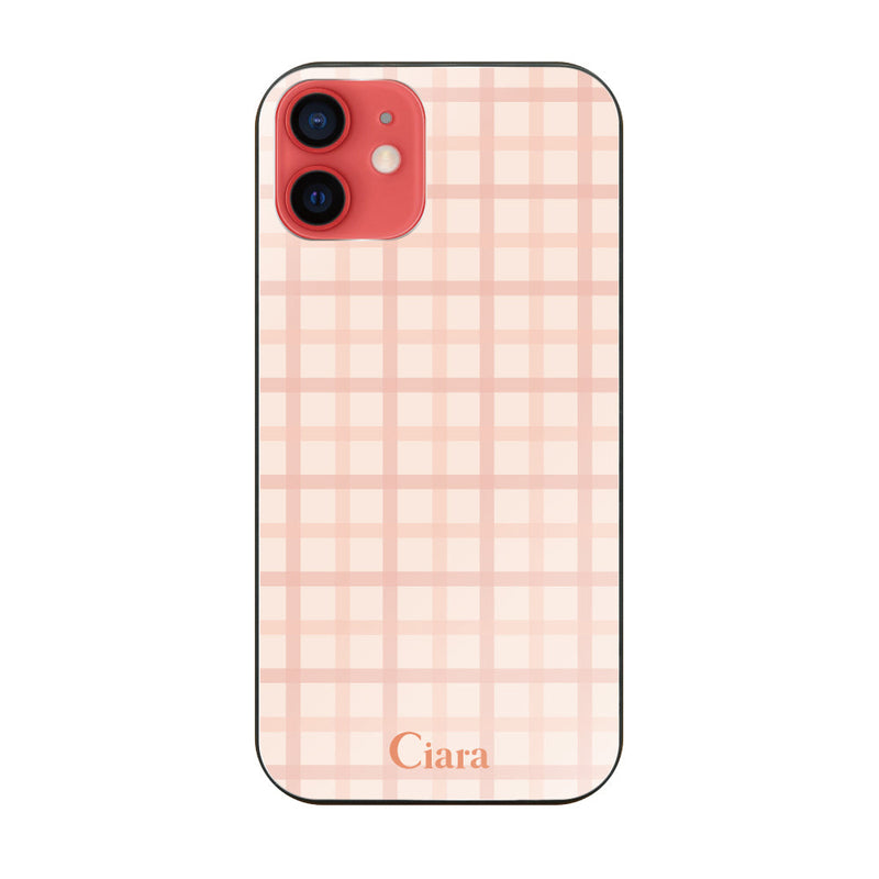 iPhoneケース ガラス 強化ガラスケース ブロックチェック