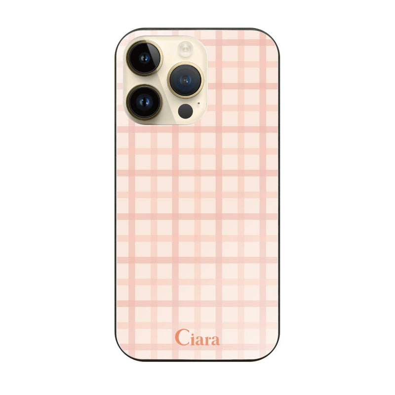 iPhoneケース ガラス 強化ガラスケース ブロックチェック