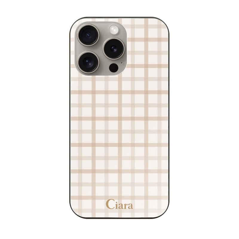 iPhoneケース ガラス 強化ガラスケース ブロックチェック