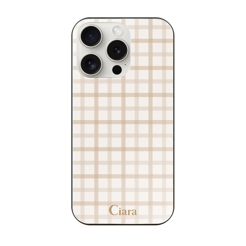 iPhoneケース ガラス 強化ガラスケース ブロックチェック