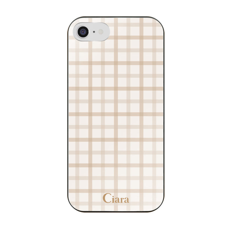 iPhoneケース ガラス 強化ガラスケース ブロックチェック