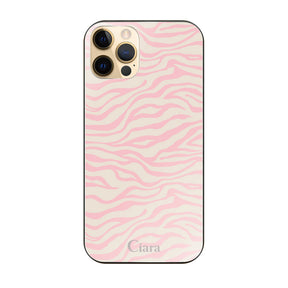 iPhone11Pro ガラス 強化ガラスケース タイガー ピンク