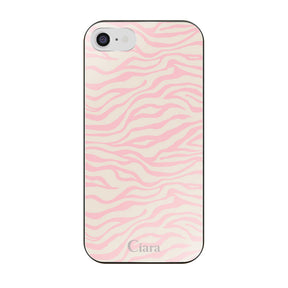 iPhone7/8/SE2/SE3 ガラス 強化ガラスケース タイガー ピンク
