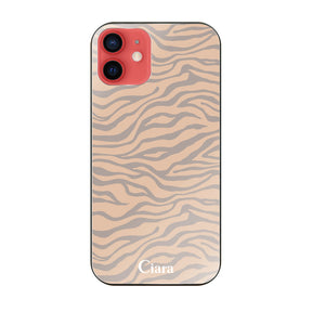 iPhone11 ガラス 強化ガラスケース タイガー ベージュ