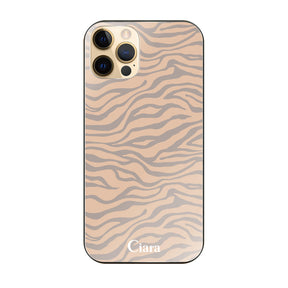 iPhone11Pro ガラス 強化ガラスケース タイガー ベージュ