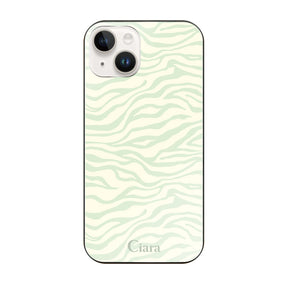 iPhone14 ガラス 強化ガラスケース タイガー グリーン