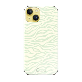 iPhone14Plus ガラス 強化ガラスケース タイガー グリーン