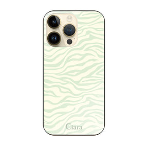 iPhone14Pro ガラス 強化ガラスケース タイガー グリーン