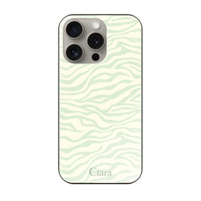 iPhone15Pro ガラス 強化ガラスケース タイガー グリーン