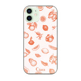 iPhone12mini ガラス 強化ガラスケース ロマンティックレモン オレンジ