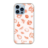iPhone13ProMax ガラス 強化ガラスケース ロマンティックレモン オレンジ