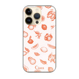 iPhone14Pro ガラス 強化ガラスケース ロマンティックレモン オレンジ