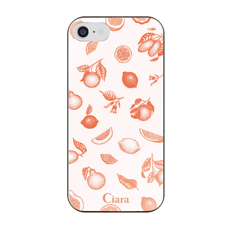 iPhoneケース ガラス 強化ガラスケース ロマンティックレモン