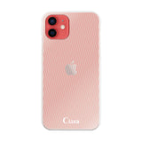 iPhone11 ハイブリッド クリアケース シアーストライプ ベージュ