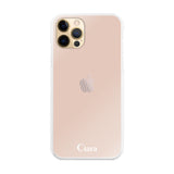 iPhone11ProMax ハイブリッド クリアケース シアーストライプ ベージュ