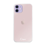 iPhone12/12Pro ハイブリッド クリアケース シアーストライプ ベージュ