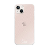 iPhone14 ハイブリッド クリアケース シアーストライプ ベージュ